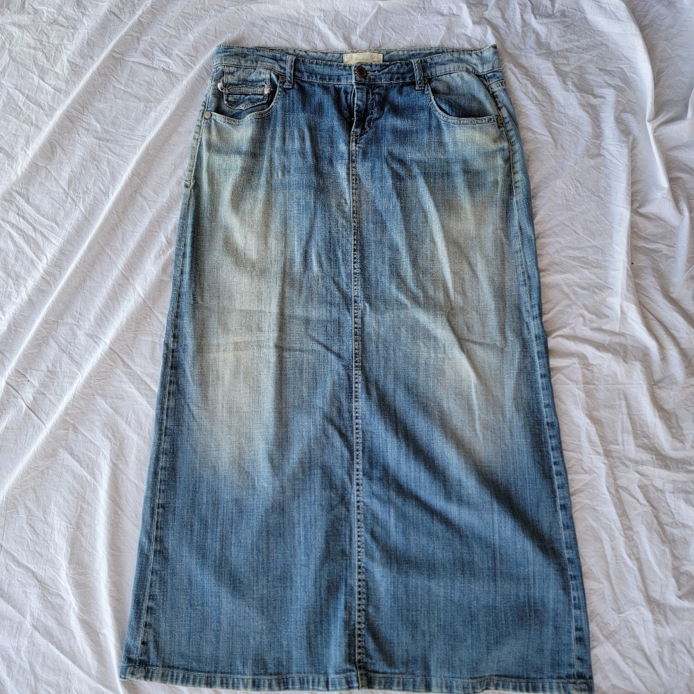Maurices Long Denim Skirt